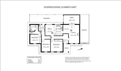 Floorplan of Homely house listing, 54 Derrick Road, Elizabeth East SA 5112
