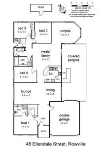Floorplan of Homely house listing, 48 Ellendale Street, Rowville VIC 3178