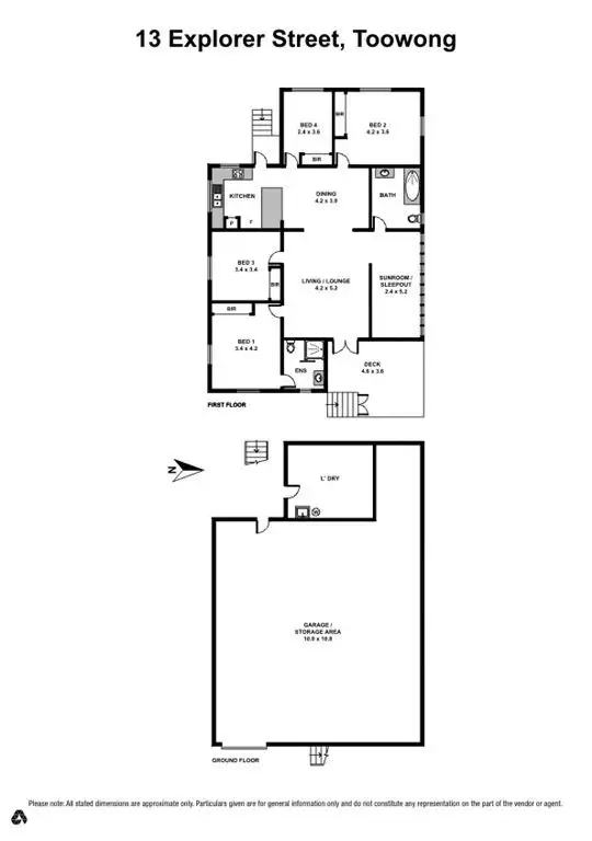 Floorplan of Homely house listing, 13 Explorer Street, Toowong QLD 4066