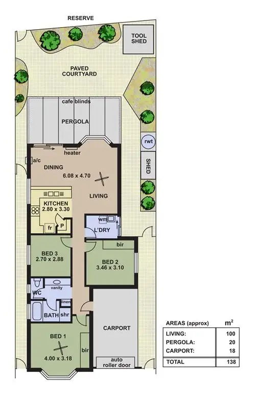 Floorplan of Homely house listing, 3 Zoran Court, Woodcroft SA 5162