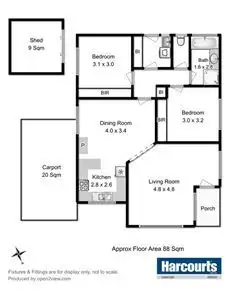 Floorplan of Homely unit listing, 4/26 Horsham Road, Oakdowns TAS 7019