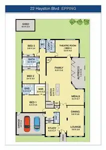 Floorplan of Homely house listing, 22 Hayston Boulevard, Epping VIC 3076