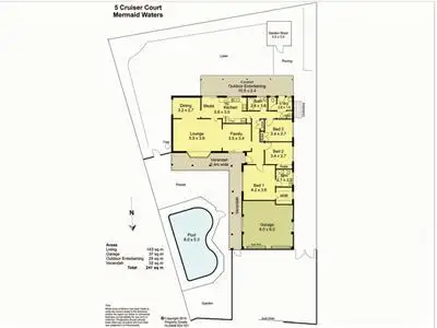 Floorplan of Homely house listing, 5 Cruiser Court, Mermaid Waters QLD 4218