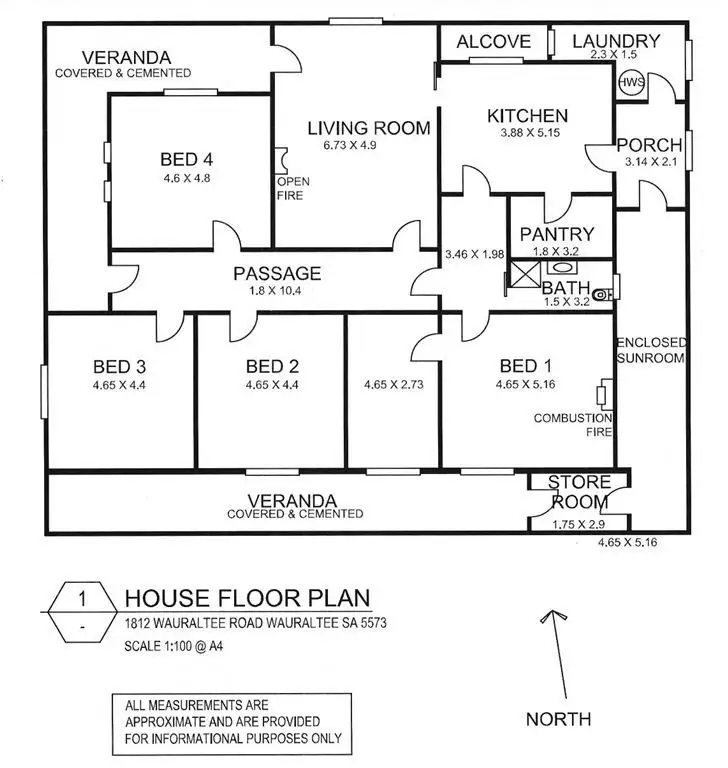 Floorplan of Homely house listing, 1812 Gun Club Road, Wauraltee SA 5573
