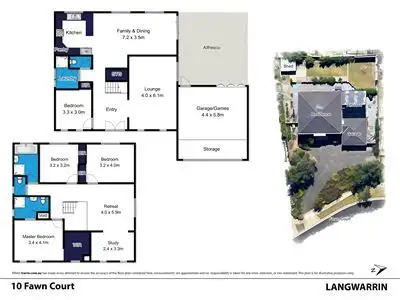 Floorplan of Homely house listing, 10 Fawn Court, Langwarrin VIC 3910
