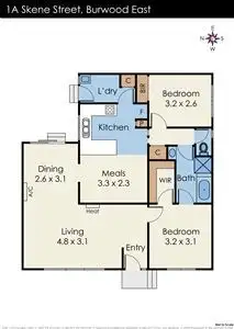 Floorplan of Homely unit listing, 1A Skene Street, Burwood East VIC 3151