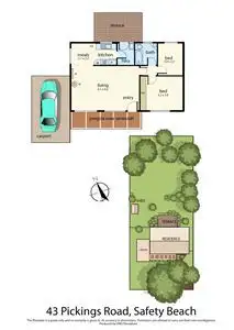 Floorplan of Homely house listing, 43 Pickings Road, Safety Beach VIC 3936
