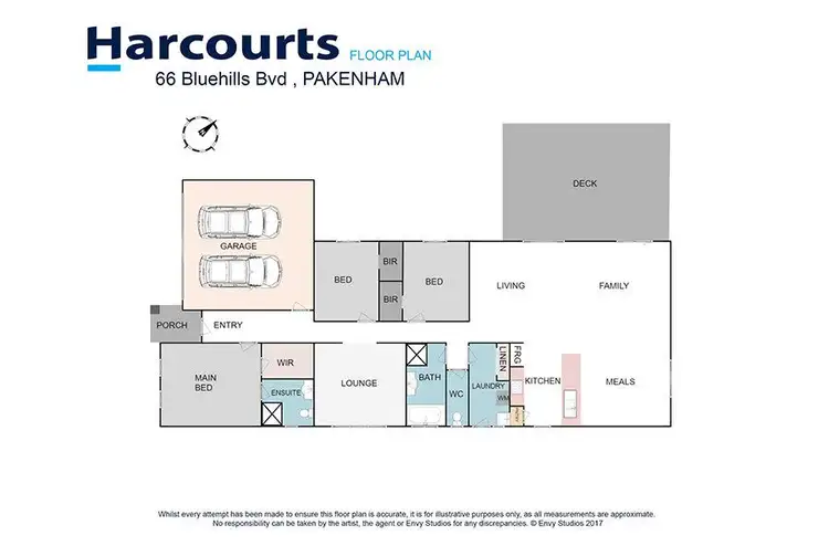 Floorplan of Homely house listing, 66 Bluehills Bvd, Pakenham VIC 3810
