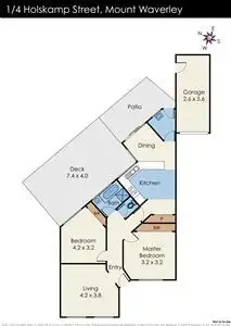 Floorplan of Homely unit listing, 1/4 Holskamp Street, Mount Waverley VIC 3149