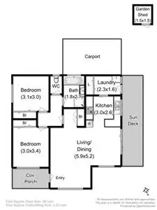 Floorplan of Homely unit listing, 1/25 Jacaranda Drive, Margate TAS 7054