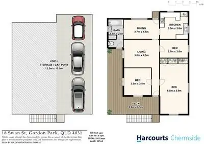 Floorplan of Homely house listing, 18 Swan Street, Gordon Park QLD 4031