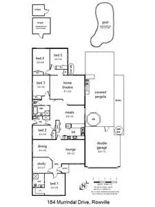 Floorplan of Homely house listing, 184 Murrindal Drive, Rowville VIC 3178