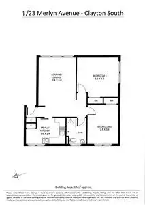 Floorplan of Homely unit listing, 1/23 Merlyn Avenue, Clayton South VIC 3169