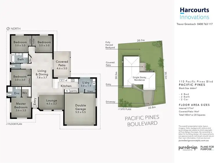 Floorplan of Homely house listing, 115 Pacific Pines Boulevard, Pacific Pines QLD 4211