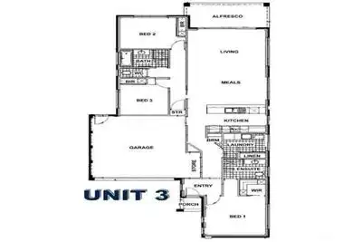 Floorplan of Homely townhouse listing, 3/2A Warwick Road, Wodonga VIC