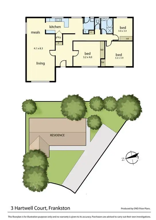 Floorplan of Homely house listing, 3 Hartwell Court, Frankston VIC 3199