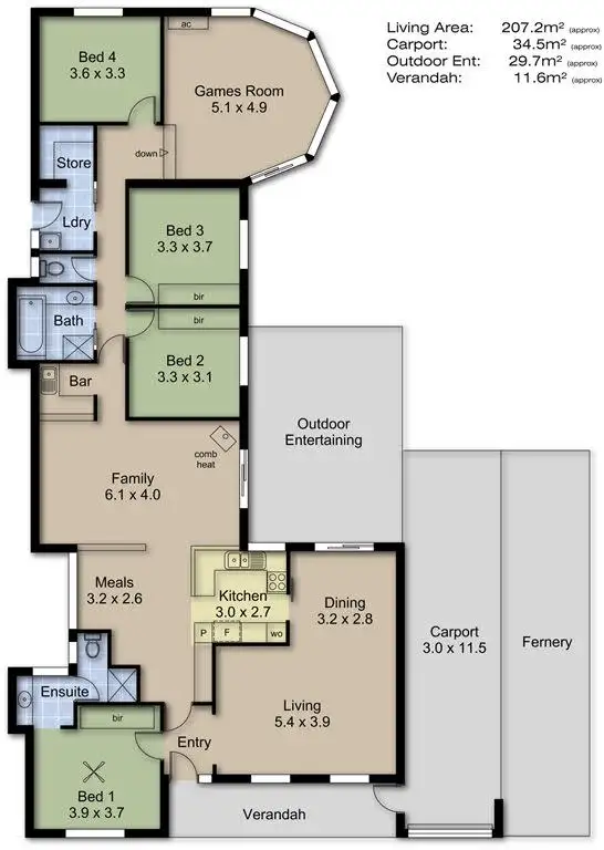 Floorplan of Homely house listing, 21 Bernhardt Crescent, Hahndorf SA 5245