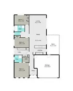 Floorplan of Homely house listing, 6 Megan Street, Miners Rest VIC 3352