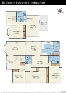 Floorplan of Homely house listing, 38 Victory Boulevard, Ashburton VIC 3147