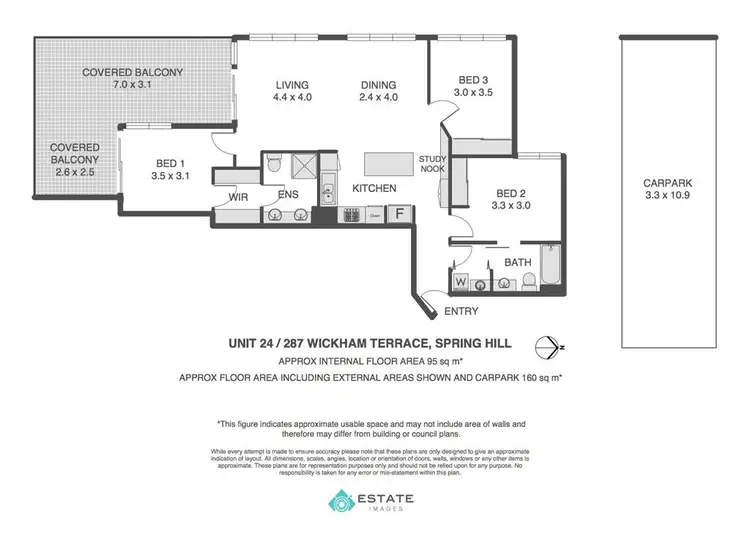 Floorplan of Homely apartment listing, 24/287 Wickham Terrace, Spring Hill QLD 4000