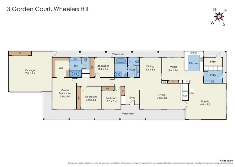 Floorplan of Homely house listing, 3 Garden Court, Wheelers Hill VIC 3150
