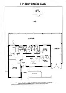 Floorplan of Homely house listing, 25 Ivy Street, Huntfield Heights SA 5163