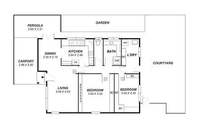 Floorplan of Homely unit listing, 3/17A Riverdale Road, Myrtle Bank SA 5064