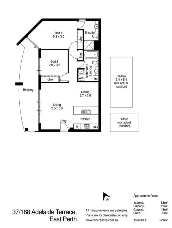 Floorplan of Homely apartment listing, 37/188 Adelaide Terrace, East Perth WA 6004