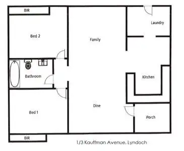 Floorplan of Homely unit listing, 1/3 Kauffmann Avenue, Lyndoch SA 5351