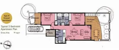 Floorplan of Homely apartment listing, 79/12 Citadel Way, Currambine WA 6028