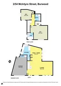 Floorplan of Homely townhouse listing, 2/54 McIntyre Street, Burwood VIC 3125