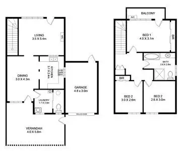 Floorplan of Homely townhouse listing, 11/190 Morphett Road, Glengowrie SA 5044