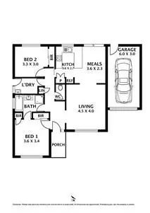Floorplan of Homely unit listing, 2/17A Cornish Street, Sunbury VIC 3429