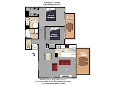 Floorplan of Homely unit listing, 6/16 Phillips Street, Spring Hill QLD 4000