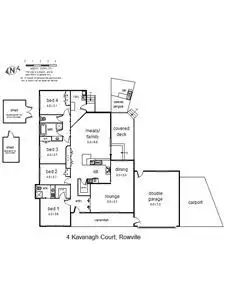 Floorplan of Homely house listing, 4 Kavanagh Court, Rowville VIC 3178
