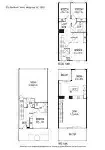 Floorplan of Homely townhouse listing, 116 Stadium Circuit, Mulgrave VIC 3170