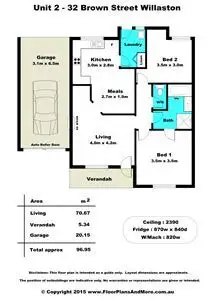 Floorplan of Homely unit listing, 2/32 Brown Street, Willaston SA 5118