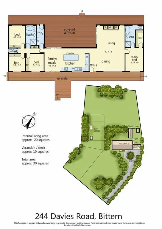 Floorplan of Homely rural property listing, 244 Davies Road, Bittern VIC 3918