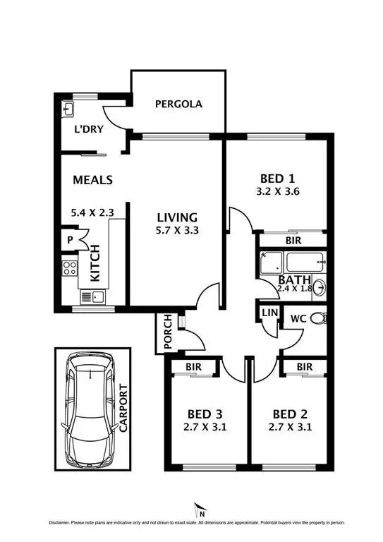 Floorplan of Homely unit listing, 13/31-33 Timins Street, Sunbury VIC 3429