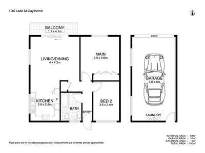 Floorplan of Homely apartment listing, 1/45 Lade Street, Gaythorne QLD 4051
