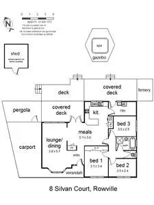 Floorplan of Homely house listing, 8 Silvan Court, Rowville VIC 3178