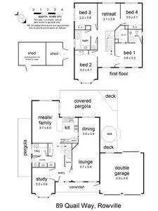 Floorplan of Homely house listing, 89 Quail Way, Rowville VIC 3178