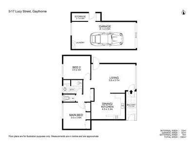 Floorplan of Homely unit listing, 5/17 Lucy Street, Gaythorne QLD