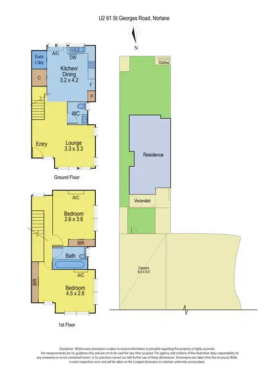 Floorplan of Homely unit listing, 2 & 3/61 St Georges Road, Norlane VIC 3214
