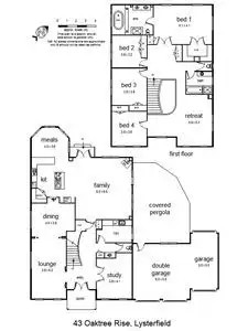 Floorplan of Homely house listing, 43 Oaktree Rise, Lysterfield VIC 3156
