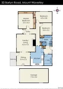 Floorplan of Homely house listing, 50 Barlyn Road, Mount Waverley VIC 3149