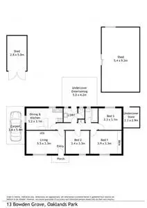 Floorplan of Homely house listing, 13 Bowden Grove, Oaklands Park SA 5046