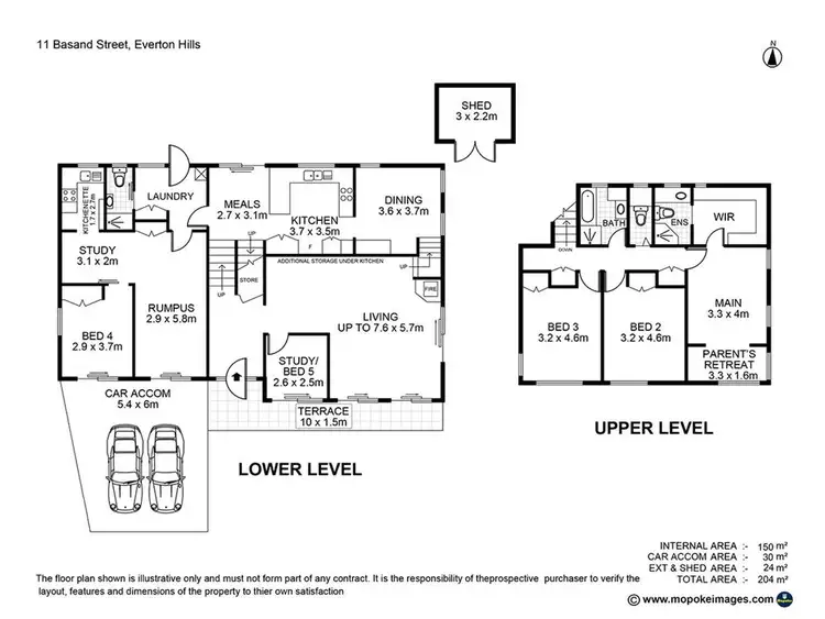 Floorplan of Homely house listing, 11 Basand Street, Everton Hills QLD 4053