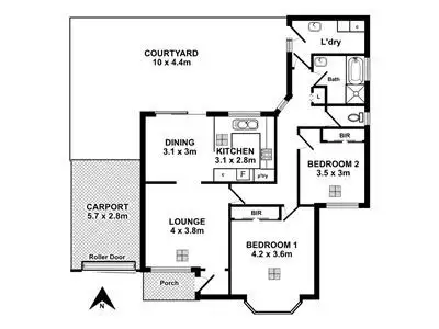 Floorplan of Homely house listing, 1/566 Cross Road, South Plympton SA 5038