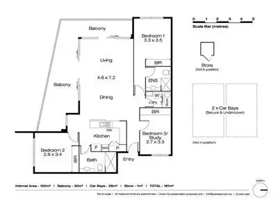 Floorplan of Homely unit listing, 3/128 Brown Street, East Perth WA 6004